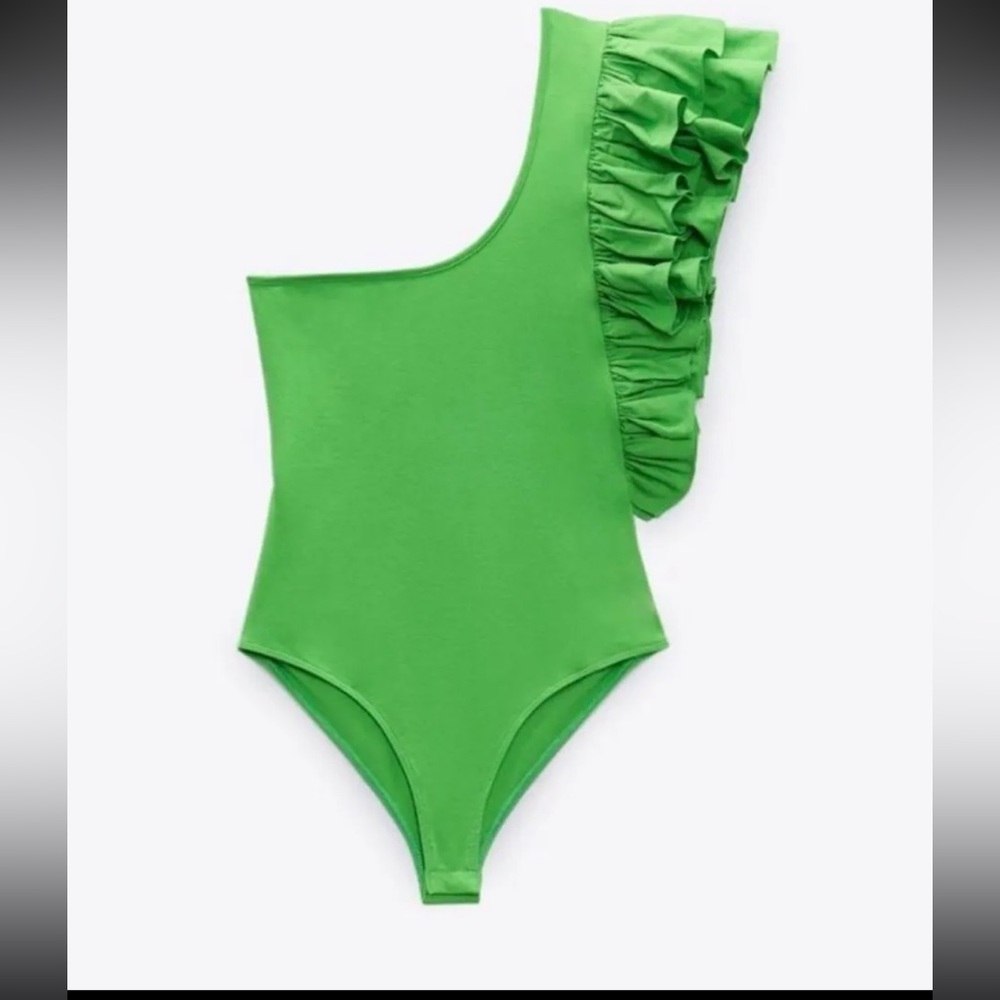 Green zara bodysuit